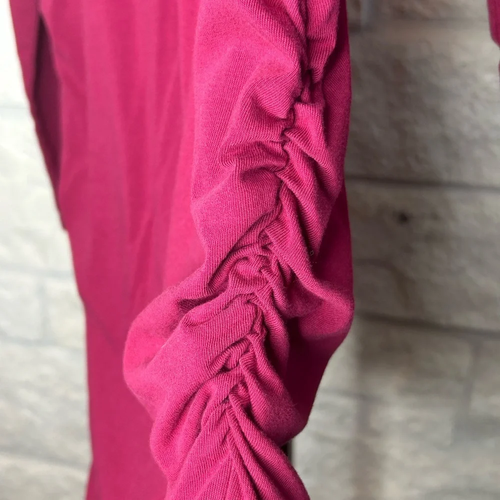 Bumpstart Maternity Long Sleeve Tee Shirt Wine color size Large